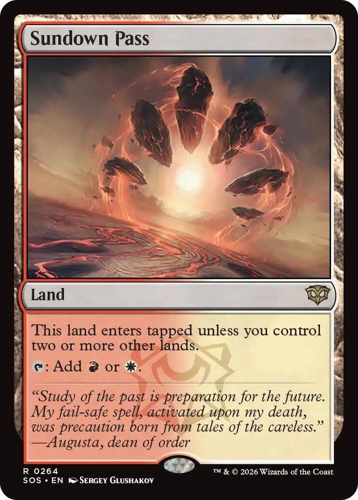 Sundown Pass 264 card from Secrets of Strixhaven