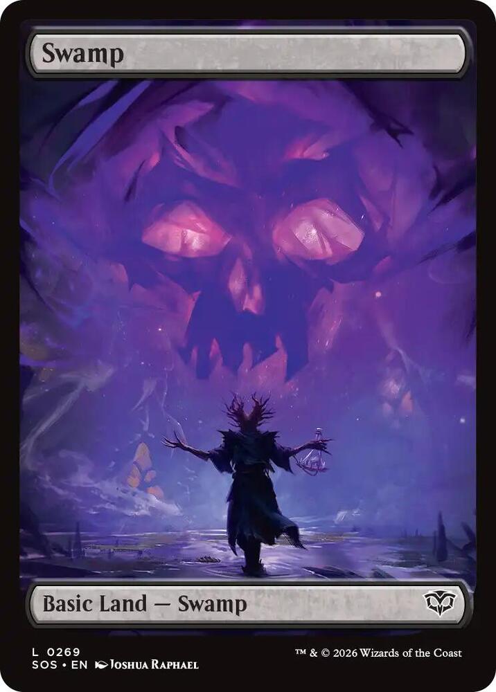 Swamp 269 card from Secrets of Strixhaven