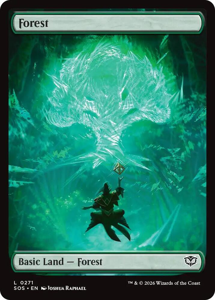 Forest 271 card from Secrets of Strixhaven