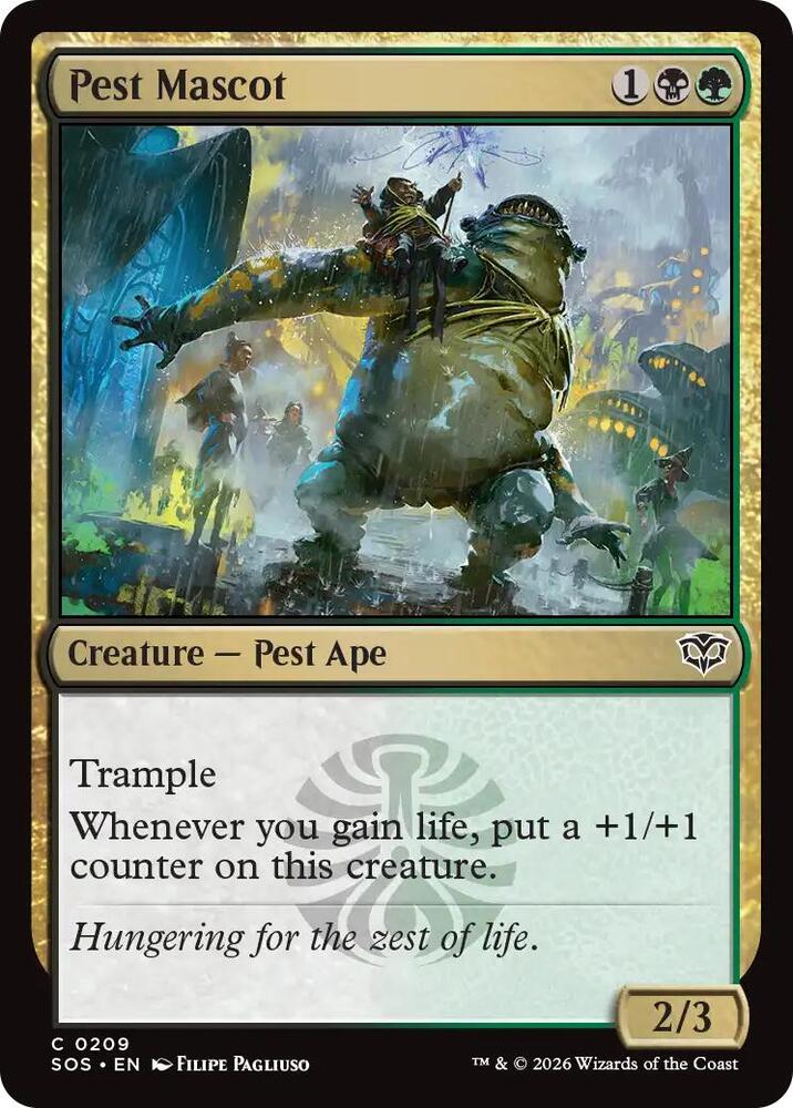 Pest Mascot 209 card from Secrets of Strixhaven