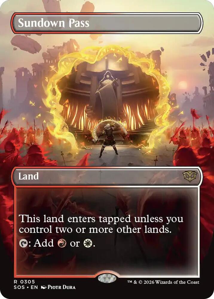 Sundown Pass (Borderless) 305 card from Secrets of Strixhaven