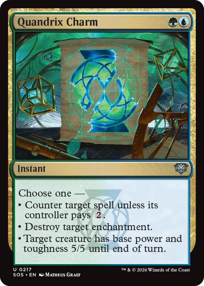 Quandrix Charm 217 card from Secrets of Strixhaven