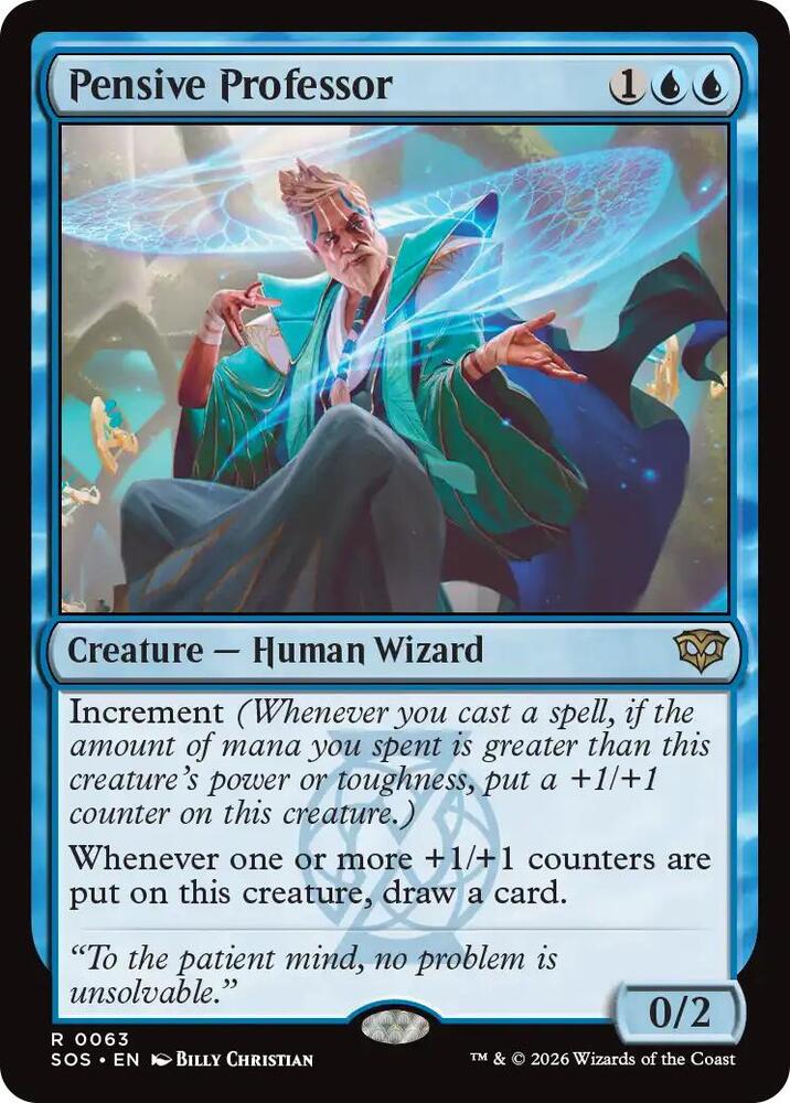Pensive Professor 63 card from Secrets of Strixhaven