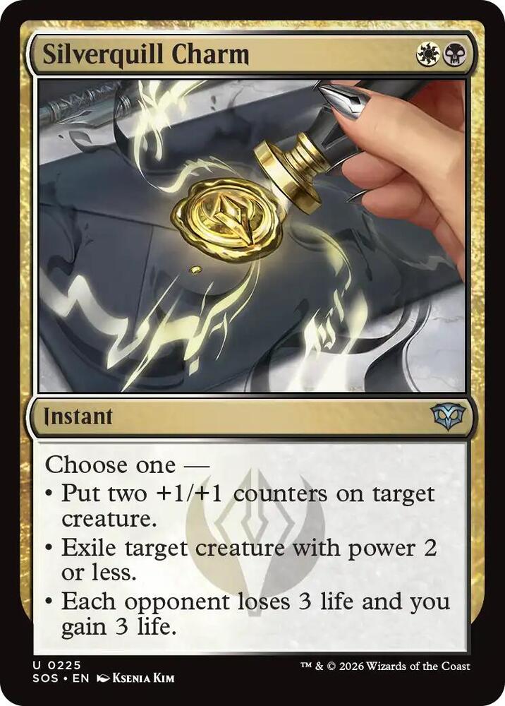 Silverquill Charm 225 card from Secrets of Strixhaven