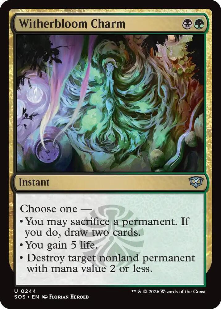 Witherbloom Charm 244 card from Secrets of Strixhaven