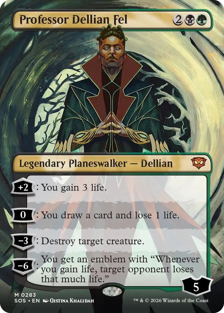 Professor Dellian Fel (Borderless) 283 card from Secrets of Strixhaven