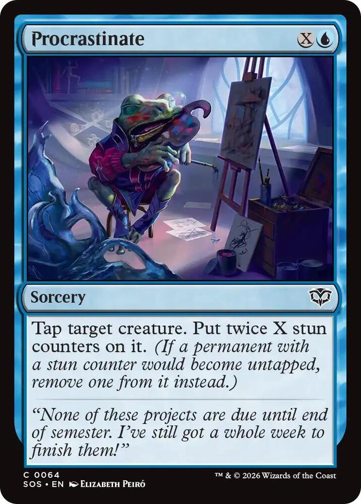 Procrastinate 64 card from Secrets of Strixhaven