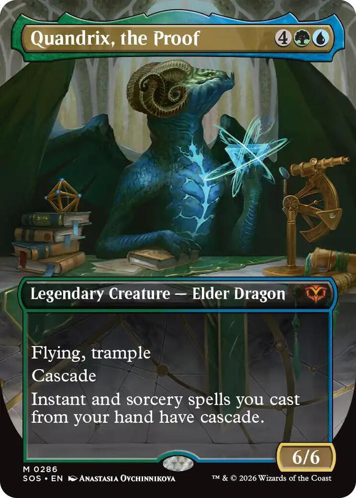 Quandrix, the Proof (Borderless) 286 card from Secrets of Strixhaven