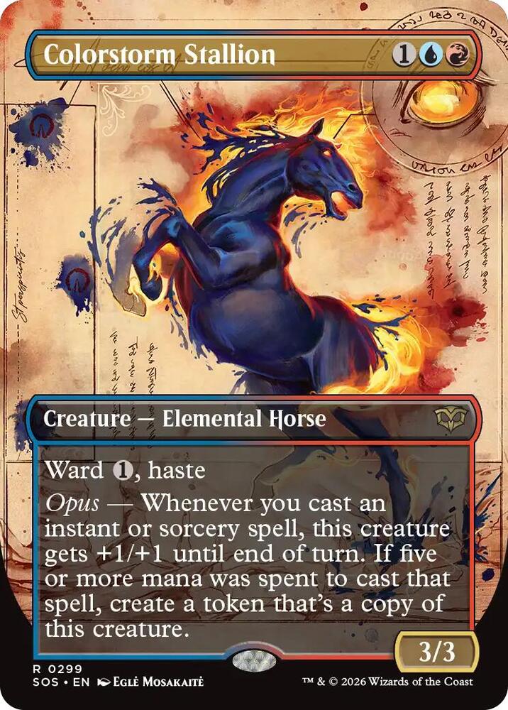 Colorstorm Stallion (Borderless) 299 card from Secrets of Strixhaven