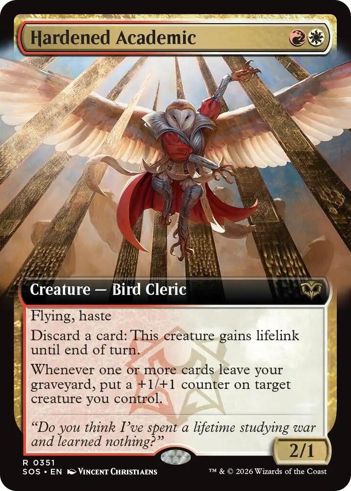Hardened Academic (Extended Art) 351 card from Secrets of Strixhaven