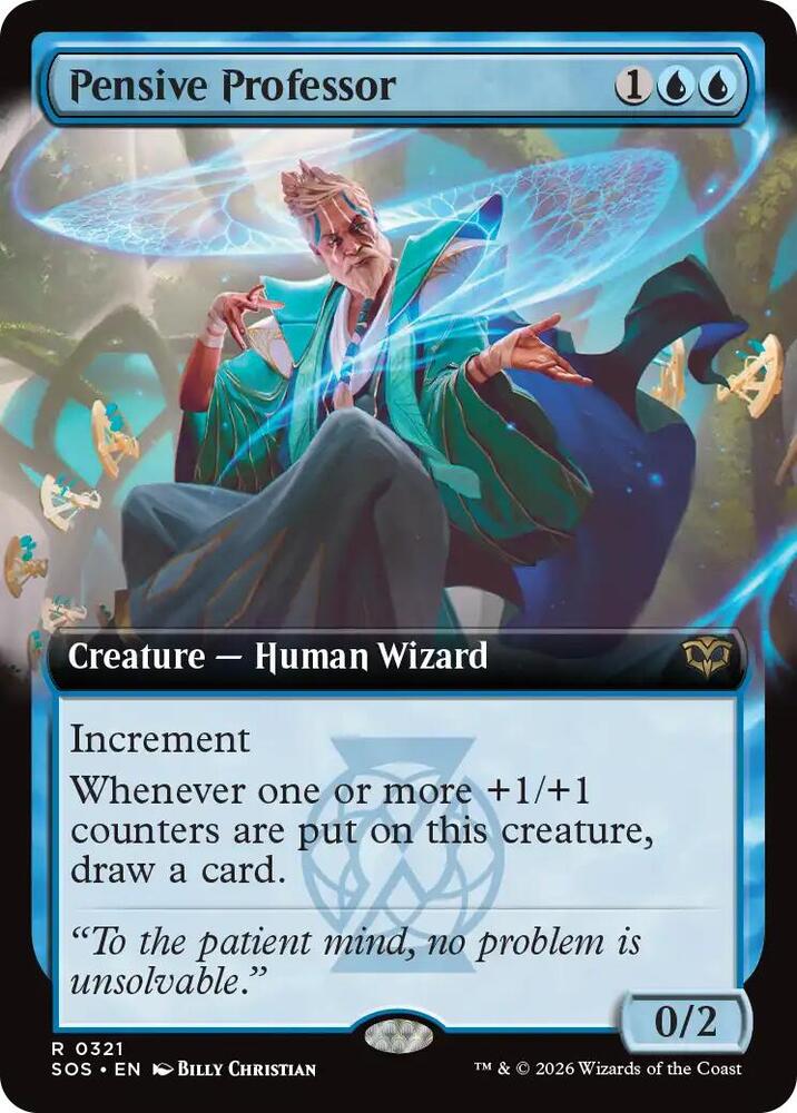 Pensive Professor (Extended Art) 321 card from Secrets of Strixhaven