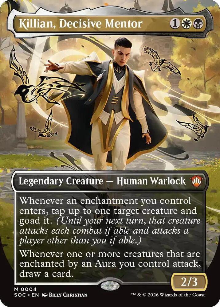 Killian, Decisive Mentor (Borderless) 4 card from Commander: Secrets of Strixhaven