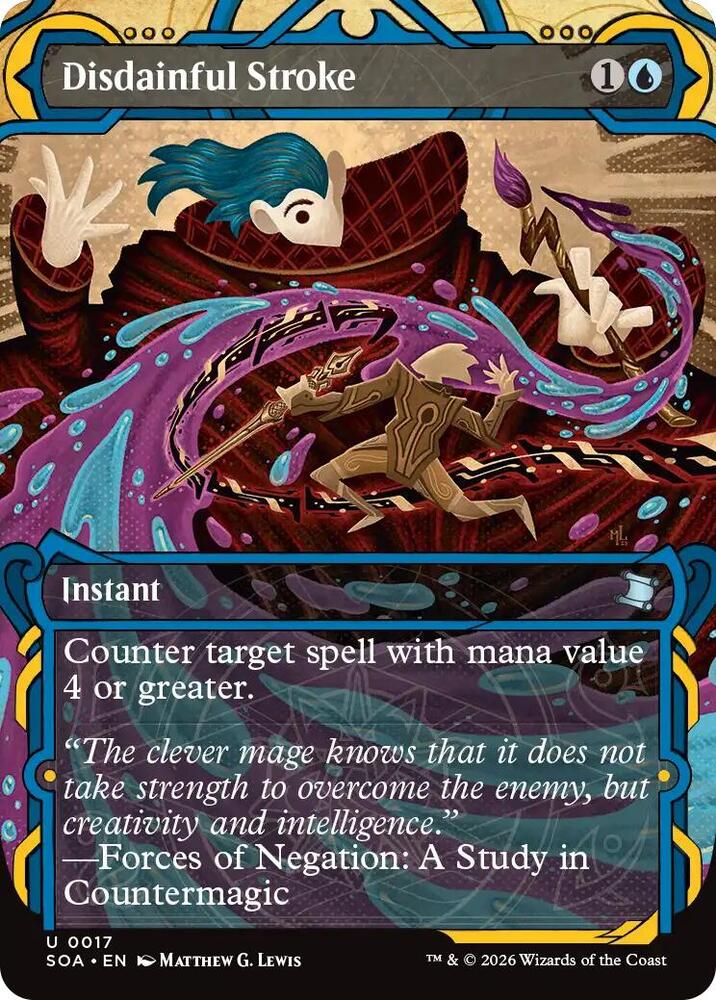 Disdainful Stroke 17 card from Secrets of Strixhaven: Mystical Archive