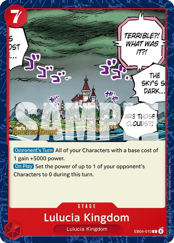 Lulucia Kingdom EB04-010 card from Adventure on Kami's Island Release Event Cards