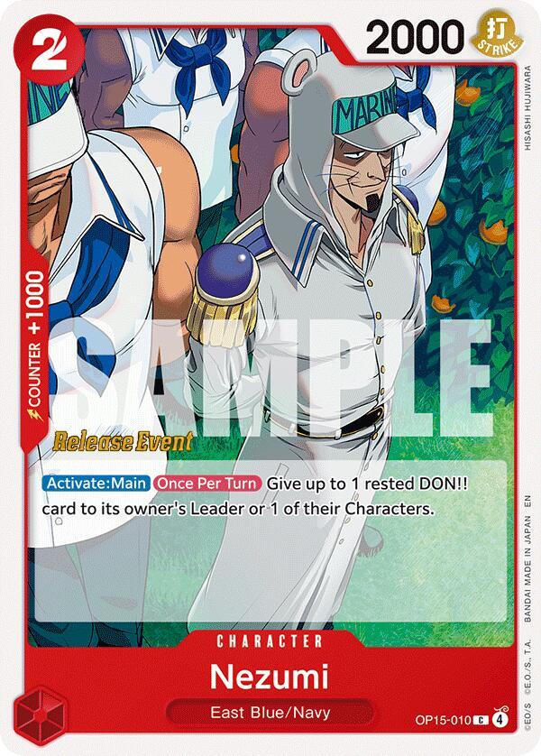 Nezumi OP15-010 card from Adventure on Kami's Island Release Event Cards