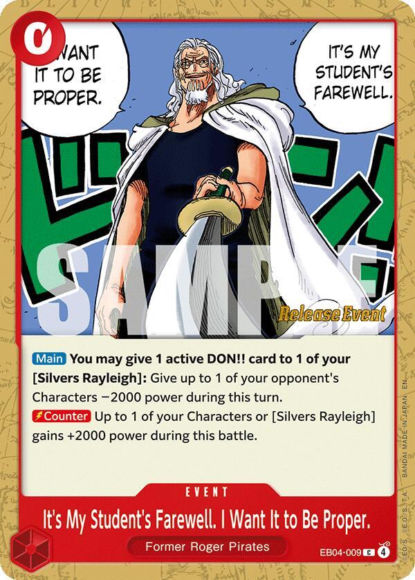 It's My Student's Farewell. I Want It to Be Proper. EB04-009 card from Adventure on Kami's Island Release Event Cards