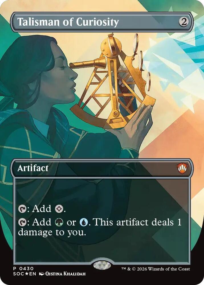 Talisman of Curiosity (Borderless) 430 card from Commander: Secrets of Strixhaven