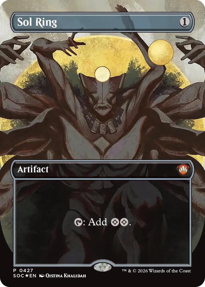 Sol Ring (Borderless) 427 card from Commander: Secrets of Strixhaven