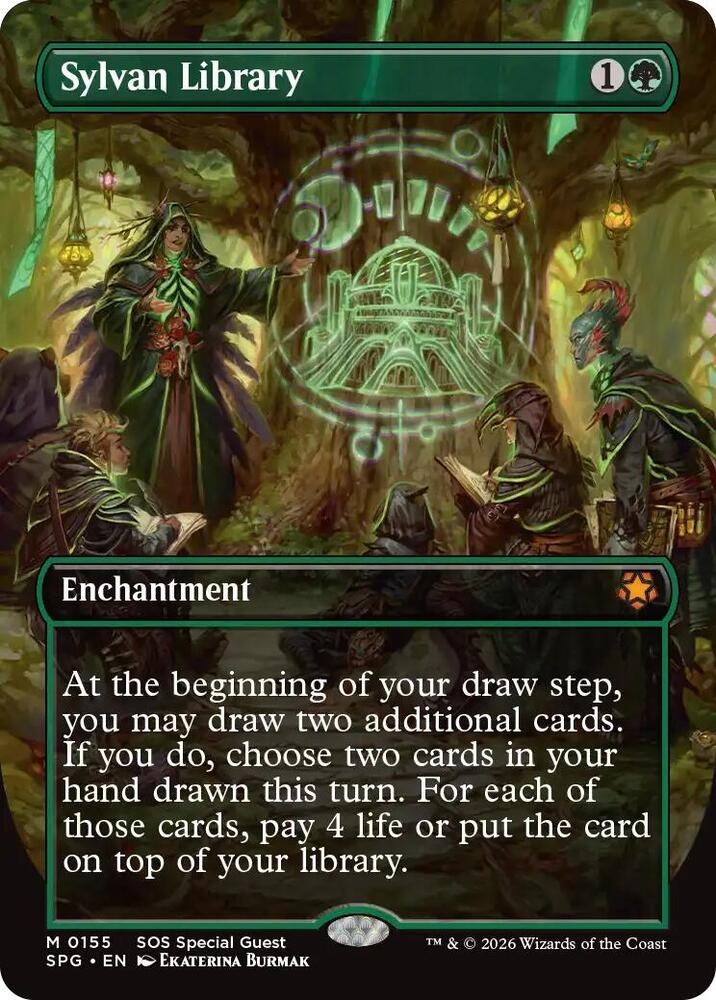 Sylvan Library (Borderless) 155 card from Special Guests