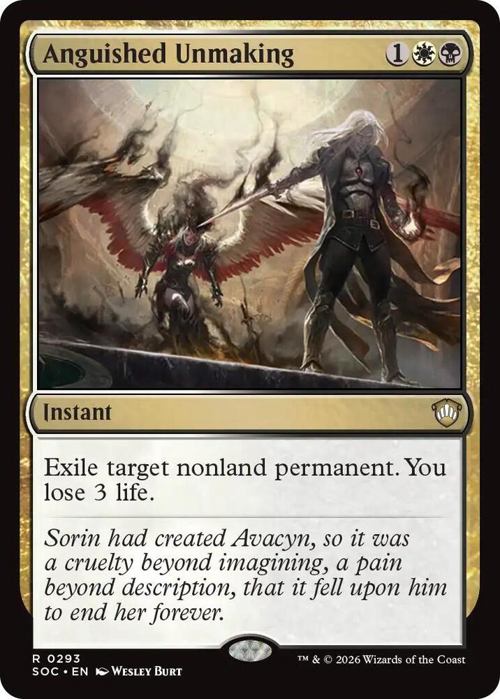 Anguished Unmaking 293 card from Commander: Secrets of Strixhaven