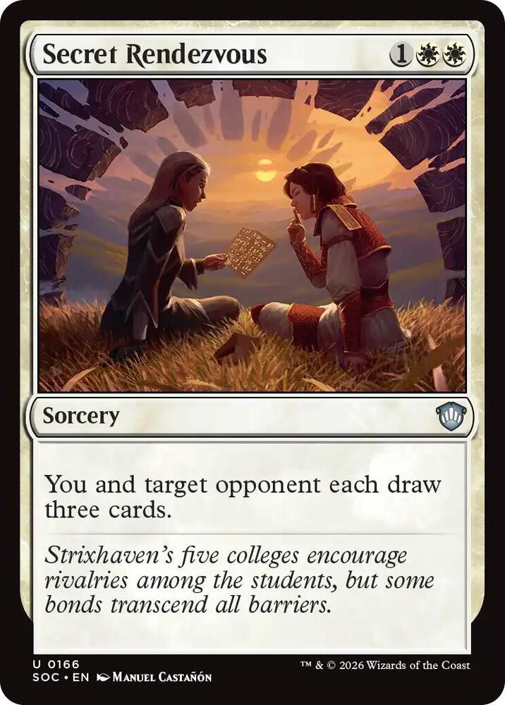 Secret Rendezvous 166 card from Commander: Secrets of Strixhaven