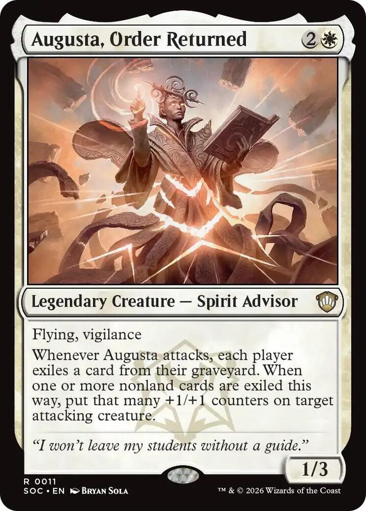 Augusta, Order Returned 11 card from Commander: Secrets of Strixhaven