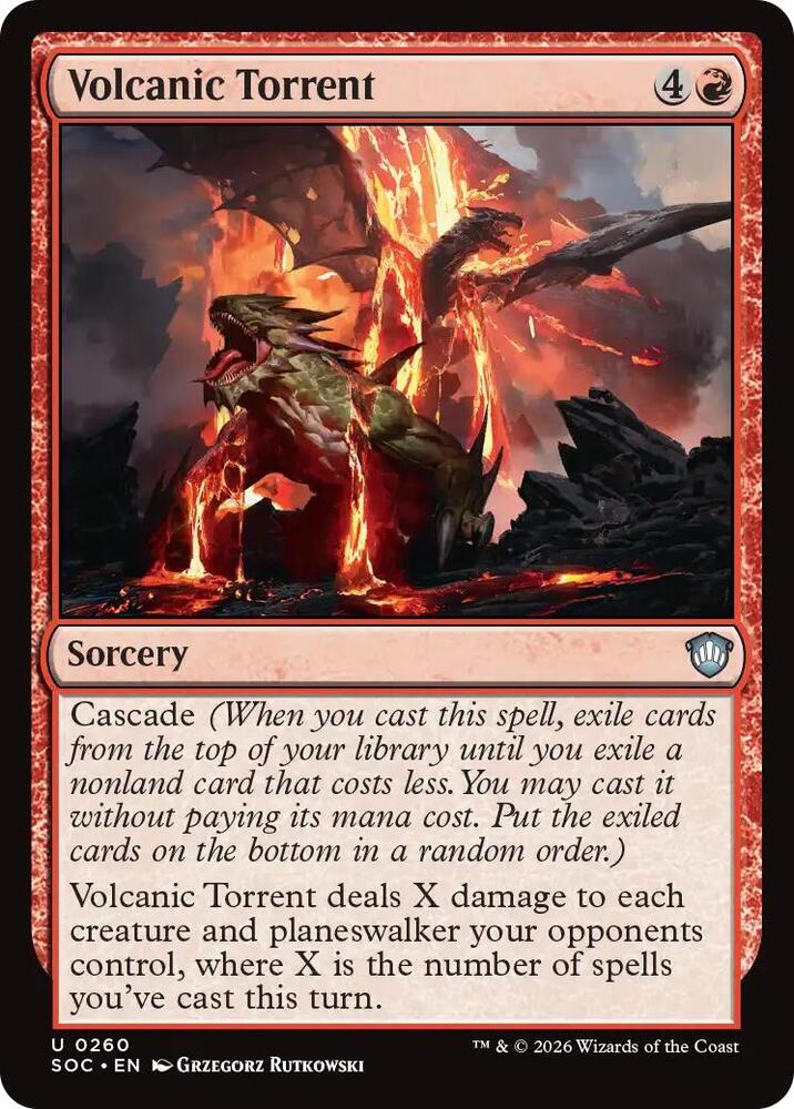 Volcanic Torrent 260 card from Commander: Secrets of Strixhaven