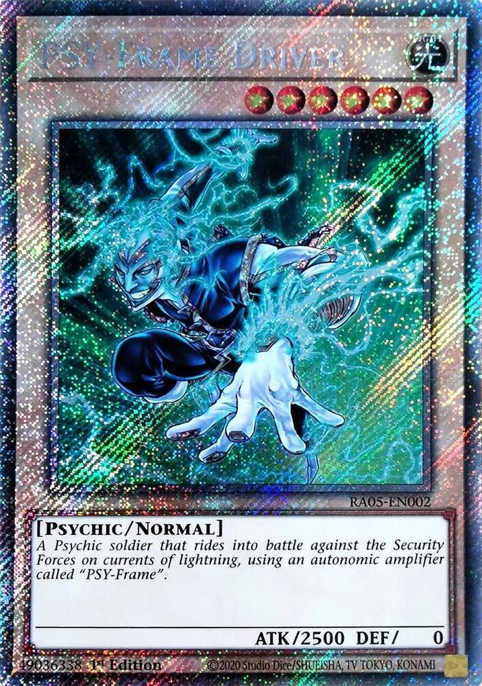 PSY-Frame Driver (Platinum Secret Rare) RA05-EN002 card from Rarity Collection 5