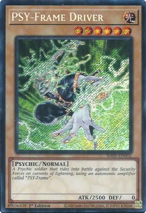 PSY-Frame Driver (Secret Rare) RA05-EN002 card from Rarity Collection 5