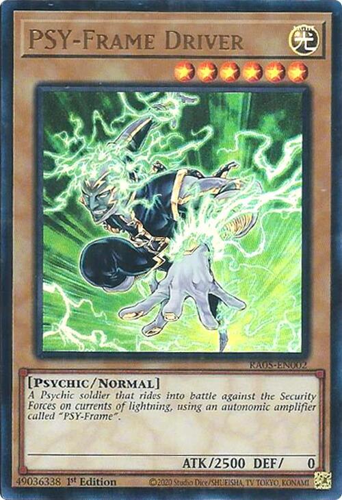 PSY-Frame Driver (Ultra Rare) RA05-EN002 card from Rarity Collection 5