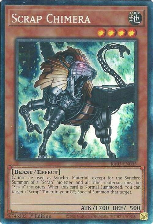 Scrap Chimera (PCR) RA05-EN005 card from Rarity Collection 5