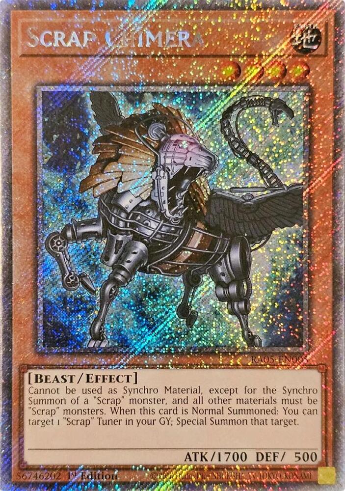 Scrap Chimera (Platinum Secret Rare) RA05-EN005 card from Rarity Collection 5