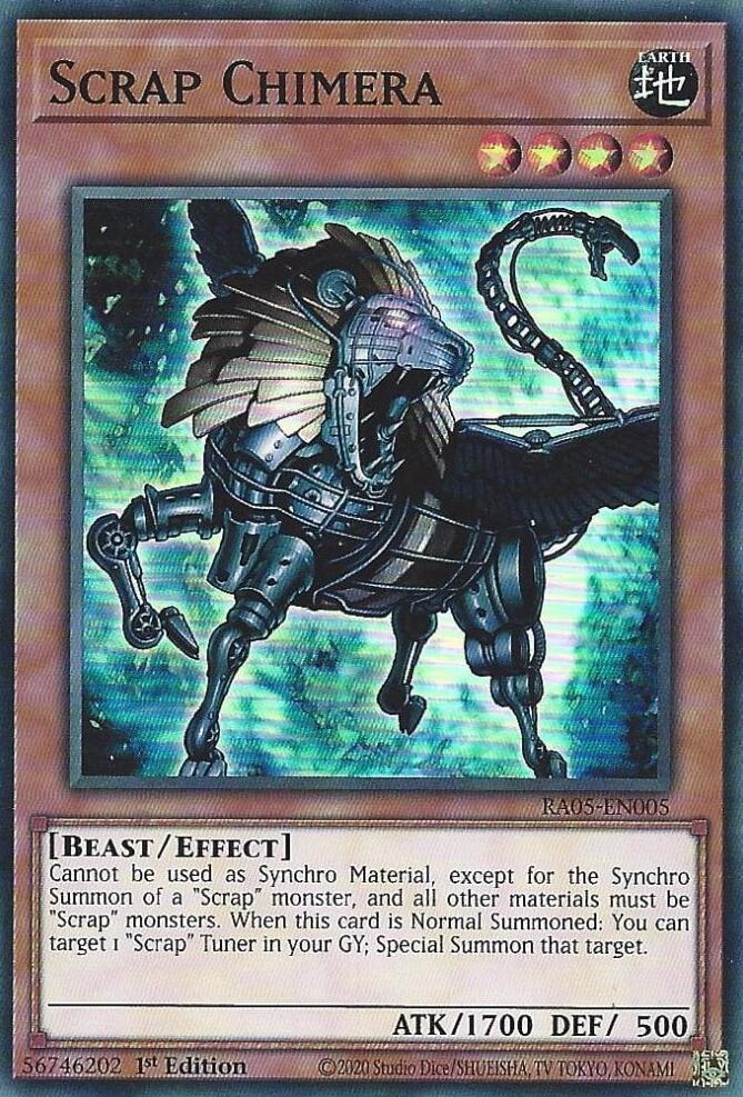 Scrap Chimera RA05-EN005 card from Rarity Collection 5
