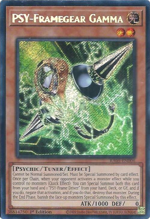PSY-Framegear Gamma (Secret Rare) RA05-EN006 card from Rarity Collection 5