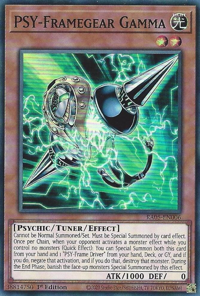 PSY-Framegear Gamma RA05-EN006 card from Rarity Collection 5