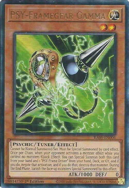 PSY-Framegear Gamma (PUR) RA05-EN006 card from Rarity Collection 5