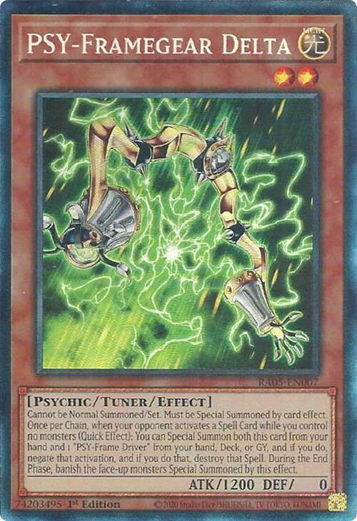 PSY-Framegear Delta (PCR) RA05-EN007 card from Rarity Collection 5