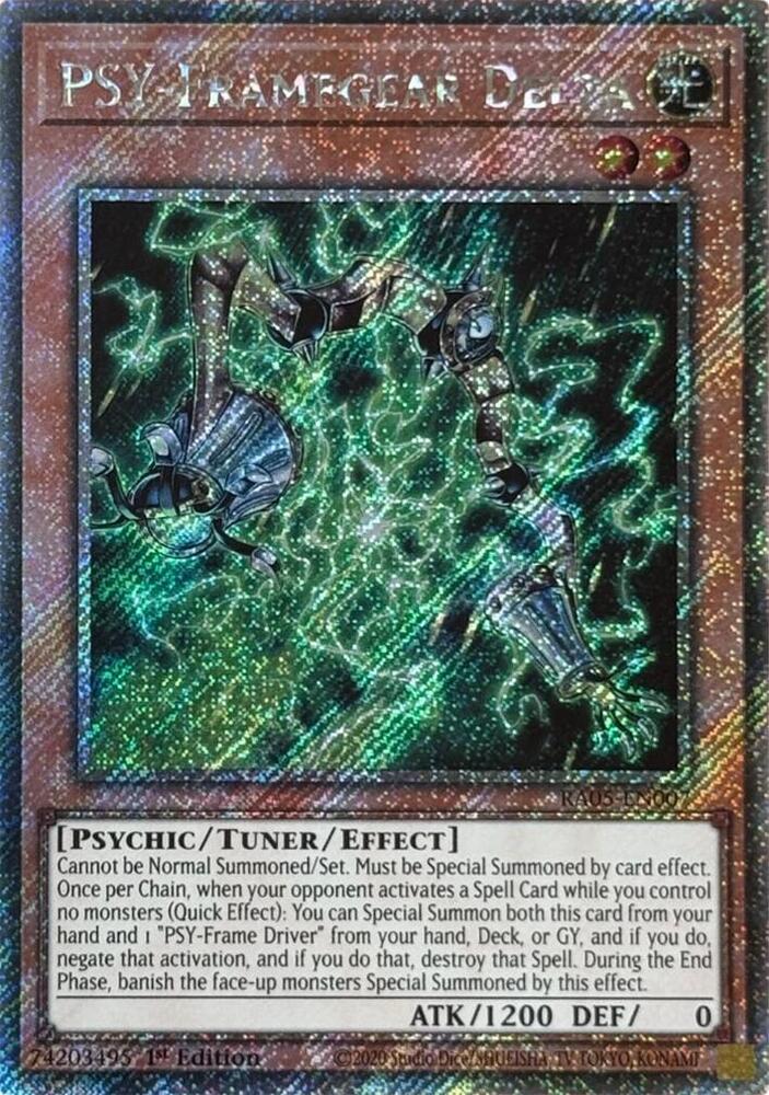 PSY-Framegear Delta (Platinum Secret Rare) RA05-EN007 card from Rarity Collection 5
