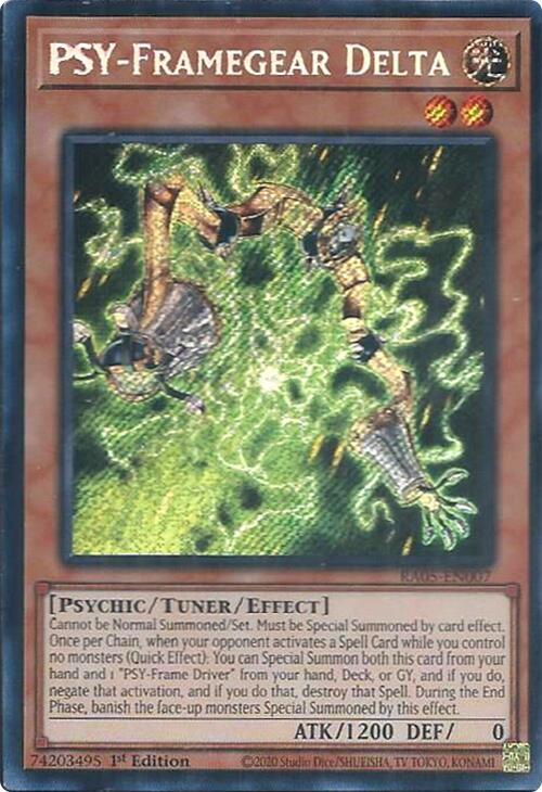 PSY-Framegear Delta (Secret Rare) RA05-EN007 card from Rarity Collection 5