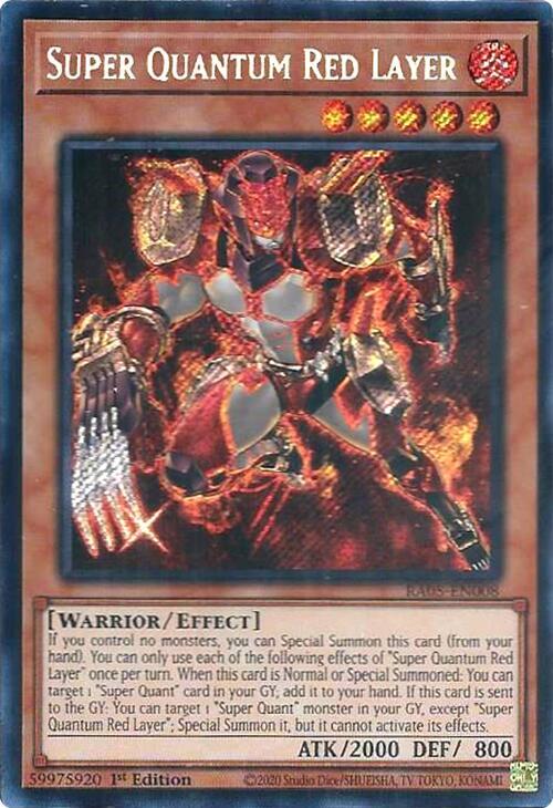 Super Quantum Red Layer (Secret Rare) RA05-EN008 card from Rarity Collection 5