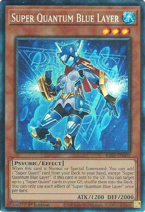 Super Quantum Blue Layer (PCR) RA05-EN009 card from Rarity Collection 5