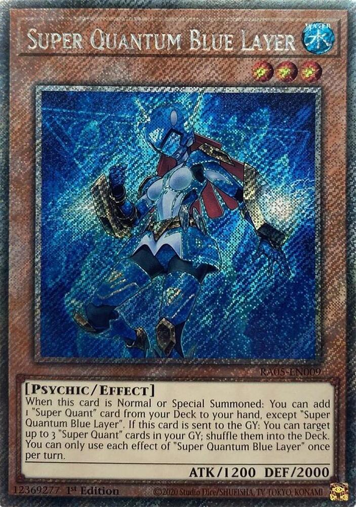 Super Quantum Blue Layer (Platinum Secret Rare) RA05-EN009 card from Rarity Collection 5