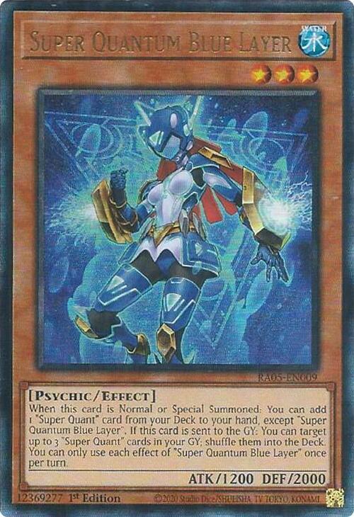Super Quantum Blue Layer (PUR) RA05-EN009 card from Rarity Collection 5