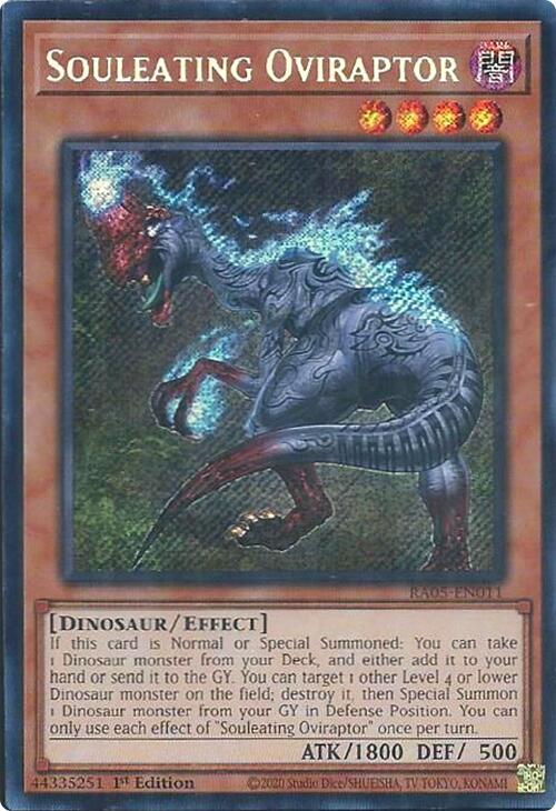 Souleating Oviraptor (Secret Rare) RA05-EN011 card from Rarity Collection 5