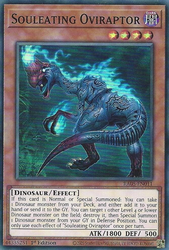 Souleating Oviraptor RA05-EN011 card from Rarity Collection 5