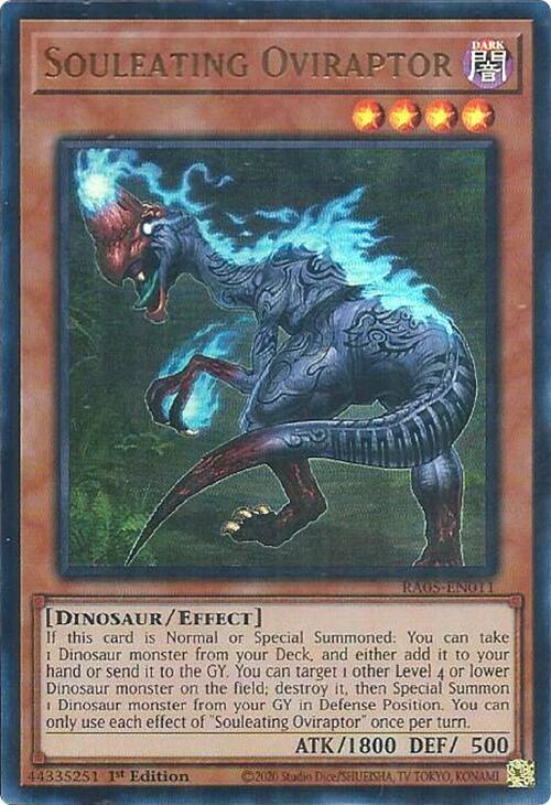 Souleating Oviraptor (Ultra Rare) RA05-EN011 card from Rarity Collection 5