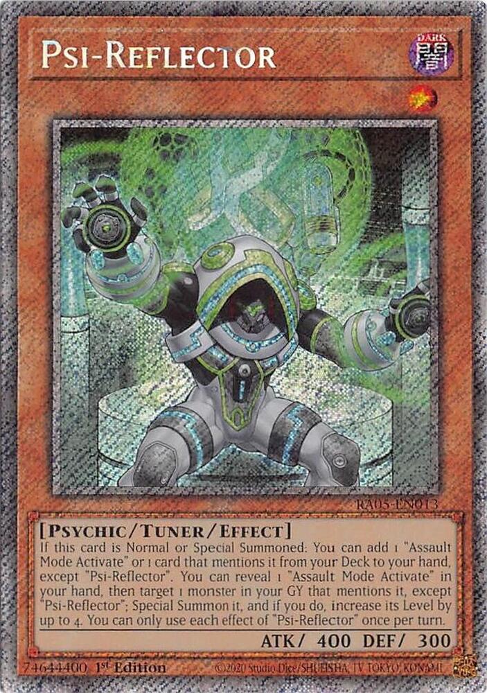 Psi-Reflector (Platinum Secret Rare) RA05-EN013 card from Rarity Collection 5