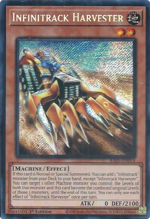 Infinitrack Harvester (Secret Rare) RA05-EN014 card from Rarity Collection 5