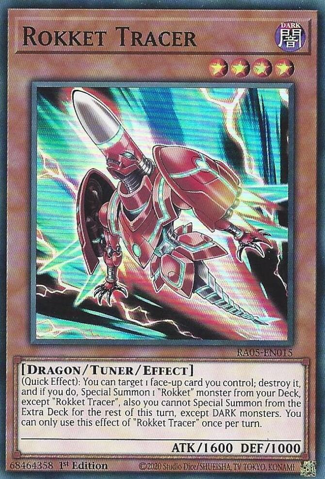 Rokket Tracer RA05-EN015 card from Rarity Collection 5