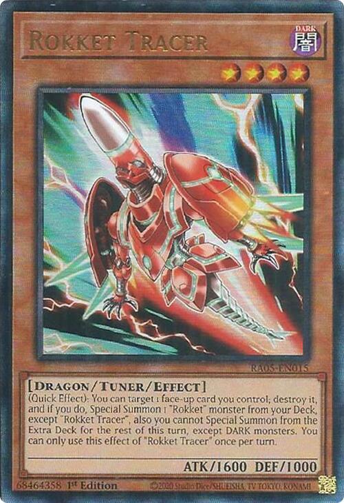 Rokket Tracer (PUR) RA05-EN015 card from Rarity Collection 5
